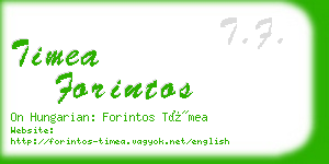 timea forintos business card